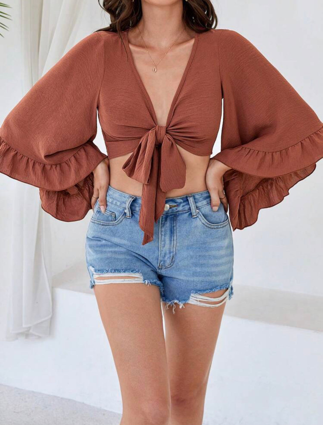 Butterfly sleeve top