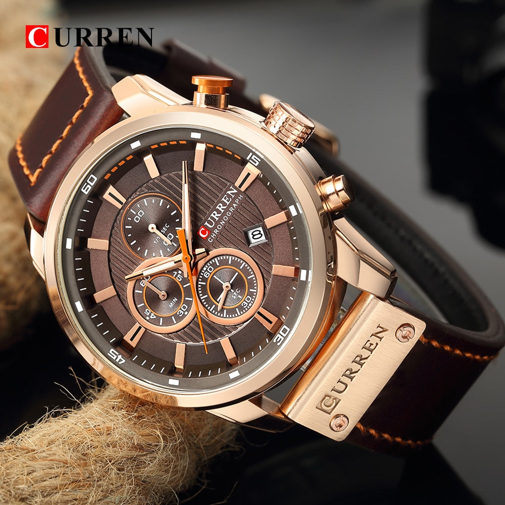 CURREN Fashion Date Quartz Men Watches Top Brand Luxury Male Clock Chronograph Sport Mens Wrist Watch Hodinky Relogio Masculino - dabarey