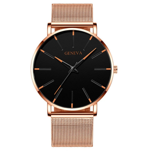 2023 Minimalist Men&#39;s Fashion Ultra Thin Watches Simple Men Business Stainless Steel Mesh Belt Quartz Watch relogio masculino - dabarey