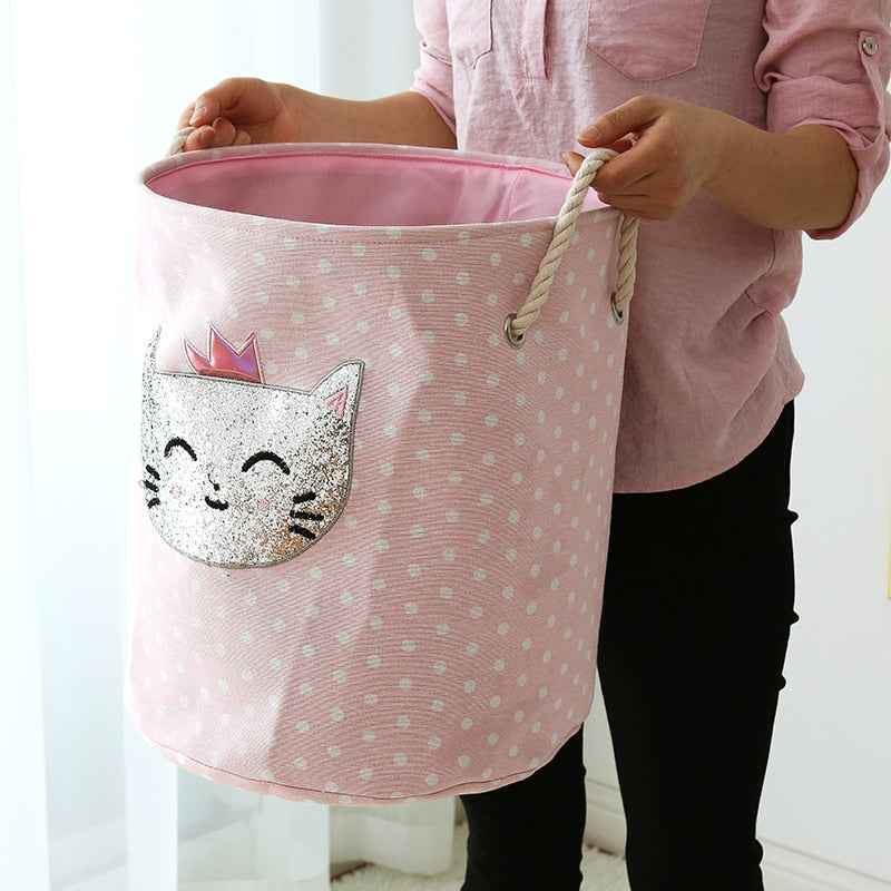 Foldable Laundry Basket for Clothes for kids baby Toys canvas wasmand large storage