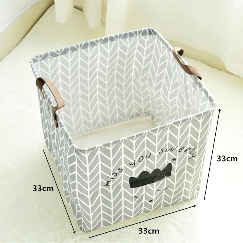 Foldable Laundry Basket for Clothes for kids baby Toys canvas wasmand large storage