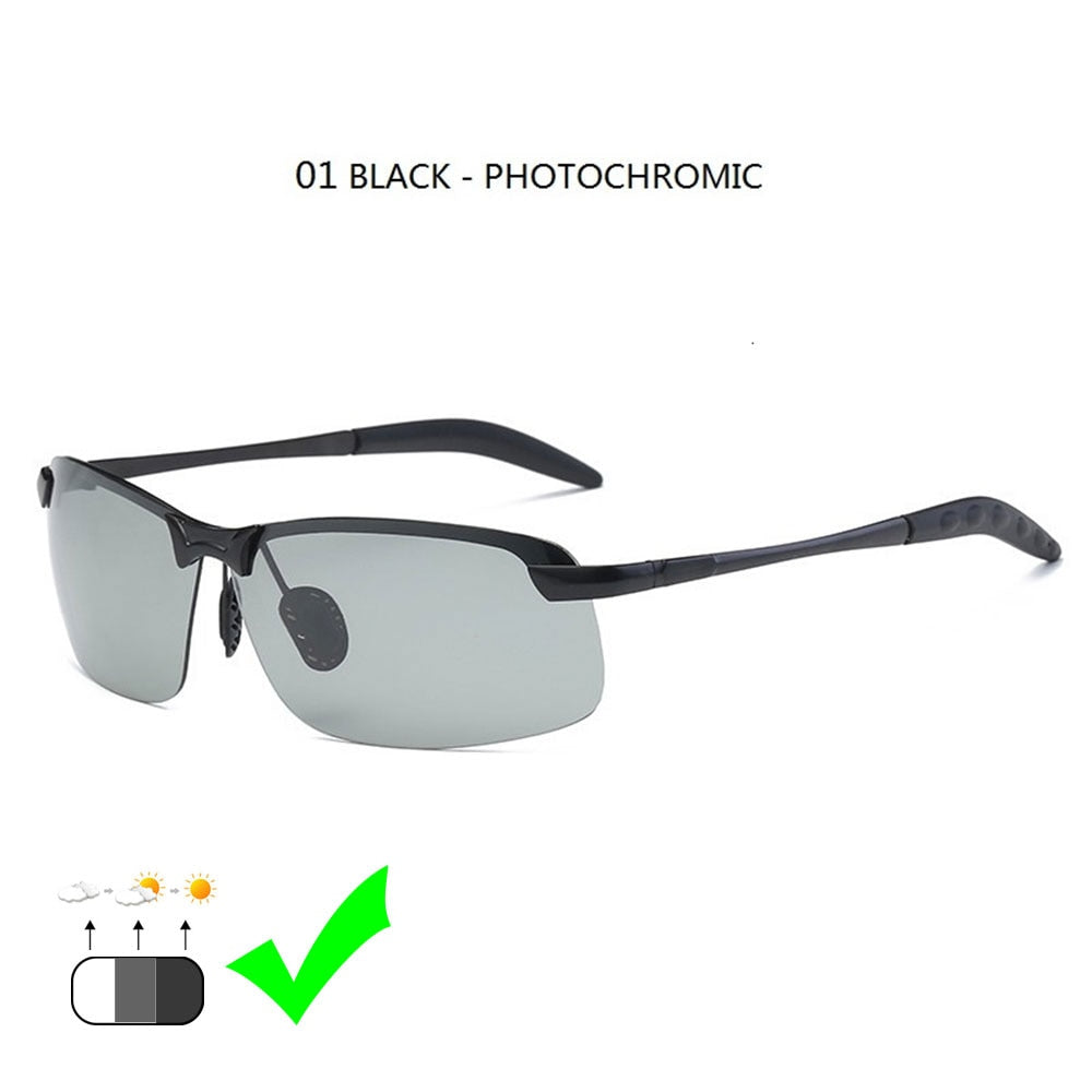 Photochromic Sunglasses Men Polarized Driving Chameleon Glasses Male Change Color Sun Glasses Day Night Vision Driver Eyewear - dabarey