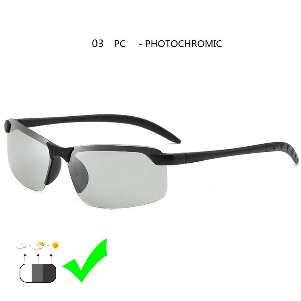 Photochromic Sunglasses Men Polarized Driving Chameleon Glasses Male Change Color Sun Glasses Day Night Vision Driver Eyewear - dabarey