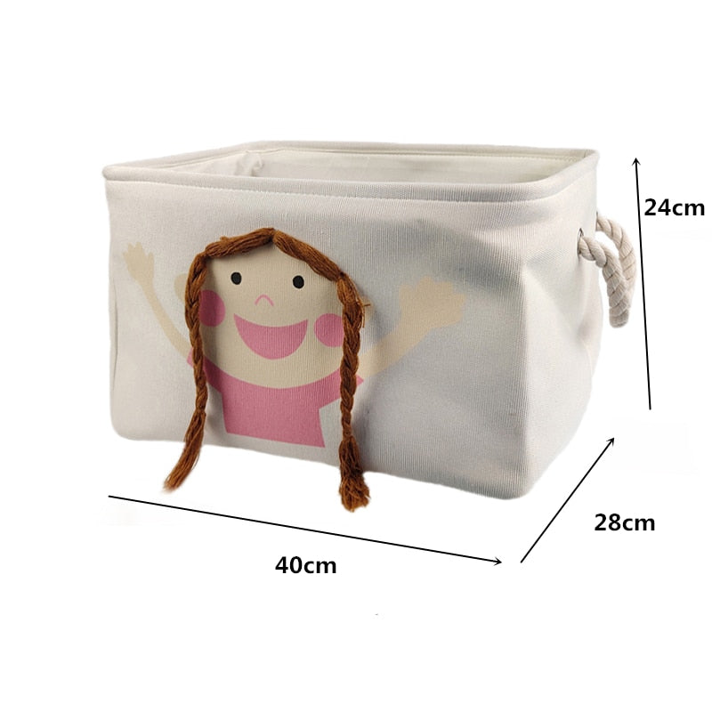 Foldable Laundry Basket for Clothes for kids baby Toys canvas wasmand large storage