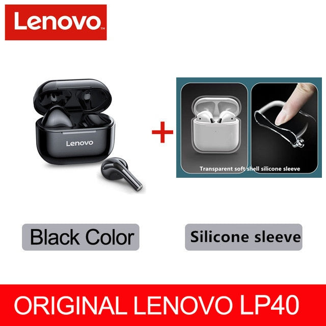 Original Lenovo LP40 wireless headphones TWS Bluetooth Earphones Touch Control Sport Headset Stereo Earbuds For Phone Android - dabarey