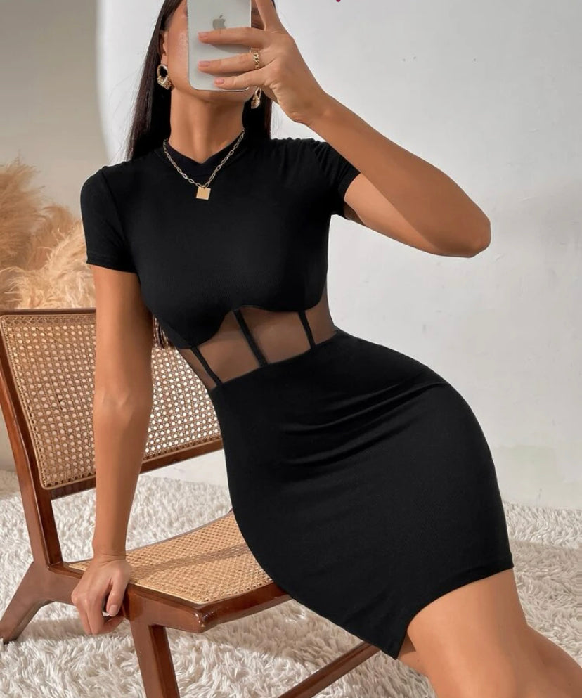 Black bodycon dress