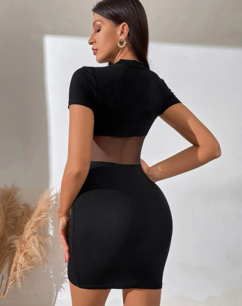 Black bodycon dress