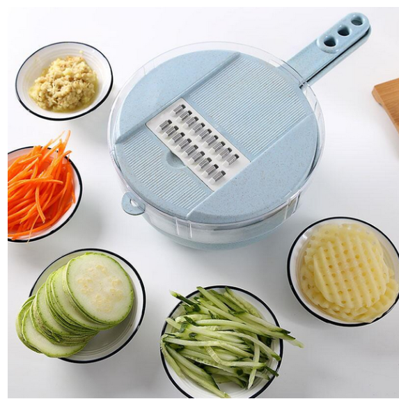 8 In 1 Mandoline Slicer Vegetable Slicer Potato Peeler Carrot Onion Grater With Strainer Vegetable Cutter Kitchen Accessories - dabarey