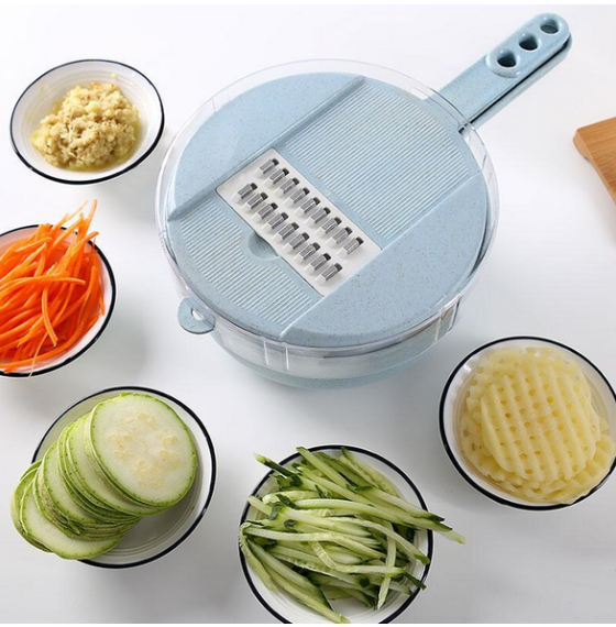 8 In 1 Mandoline Slicer Vegetable Slicer Potato Peeler Carrot Onion Grater With Strainer Vegetable Cutter Kitchen Accessories - dabarey