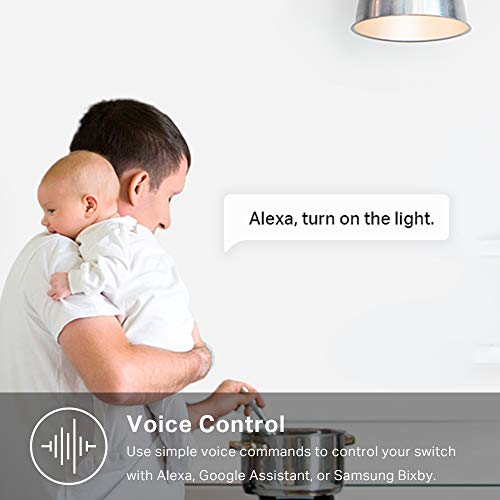 Kasa Smart Light Switch HS200, Single Pole, Needs Neutral Wire, 2.4GHz Wi-Fi Light Switch Works with Alexa and Google Home, UL Certified, No Hub Required , White - dabarey