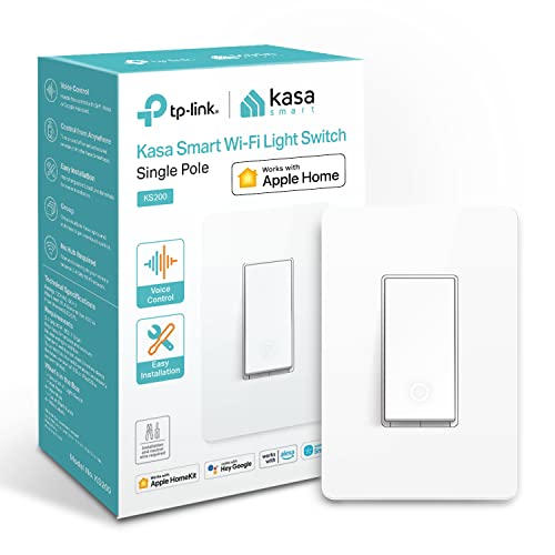 Kasa Smart Light Switch HS200, Single Pole, Needs Neutral Wire, 2.4GHz Wi-Fi Light Switch Works with Alexa and Google Home, UL Certified, No Hub Required , White - dabarey