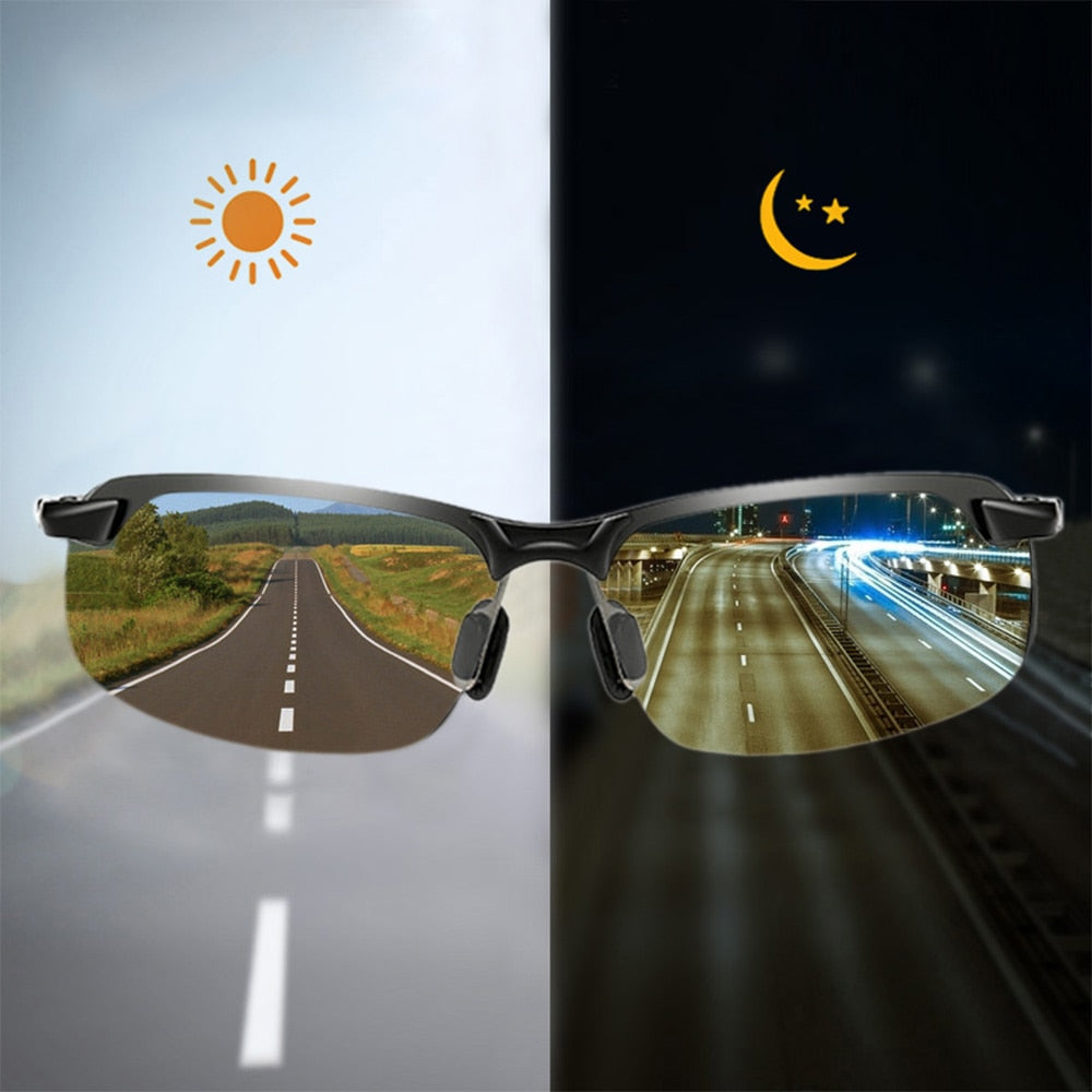 Photochromic Sunglasses Men Polarized Driving Chameleon Glasses Male Change Color Sun Glasses Day Night Vision Driver Eyewear - dabarey