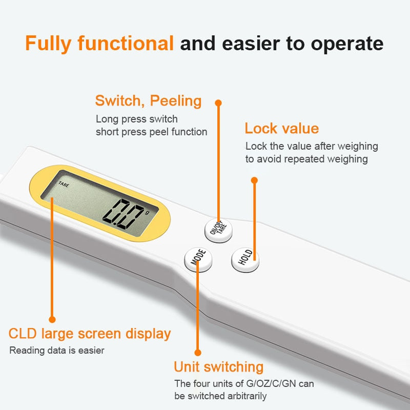 Weight Measuring Spoon LCD Digital - dabarey