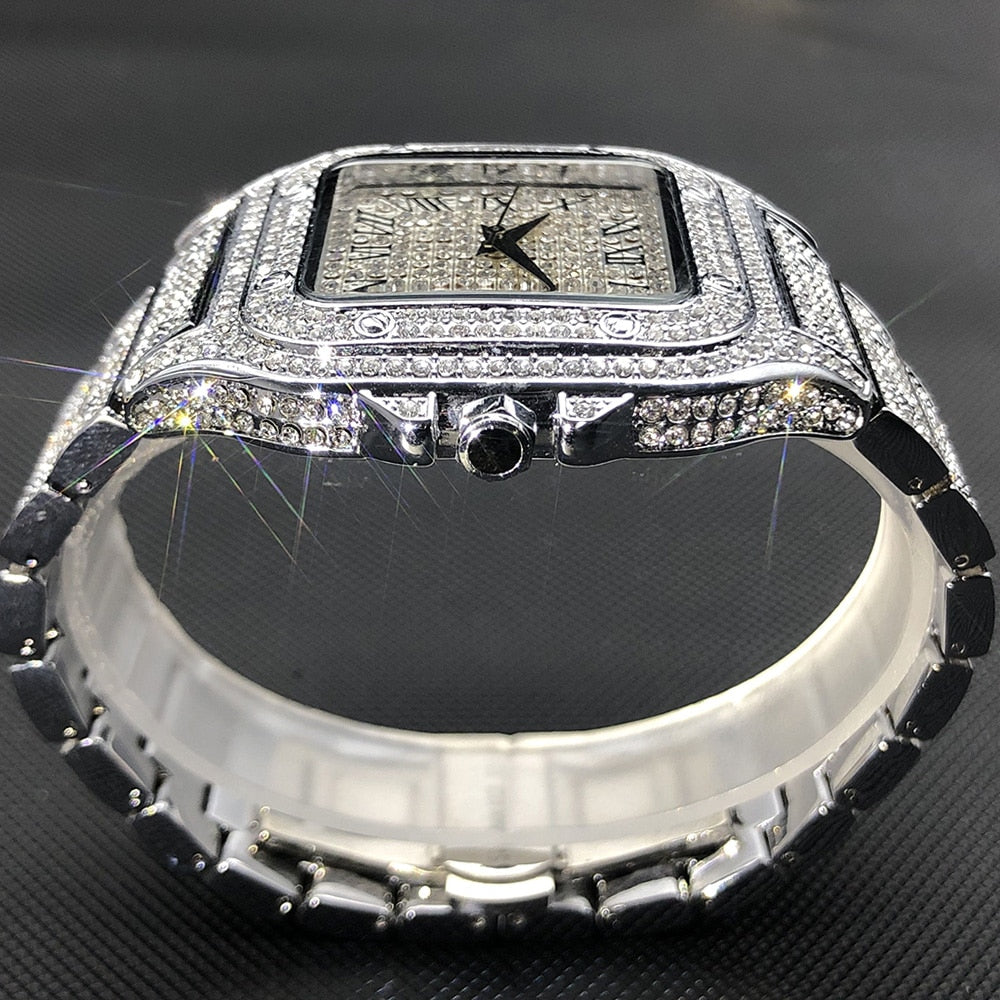 Square Full Crystal Watch - dabarey