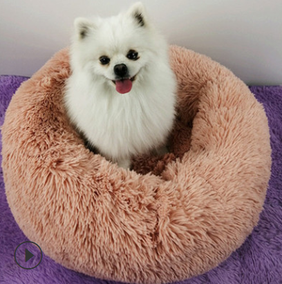 Dog Beds For Small Dogs Round Plush Cat Litter Kennel Pet Nest Mat Puppy Beds - dabarey